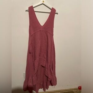 STARK‎ X WOMEN PINK MIDI high low  DRESS FLAWED